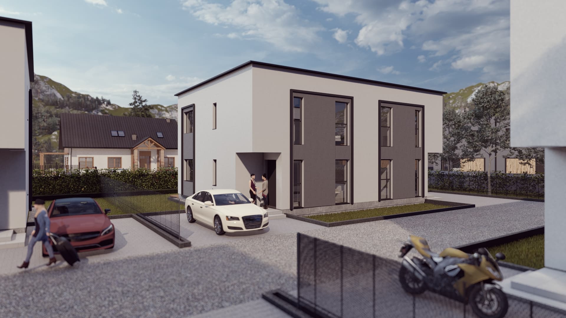 Widok na budynek od frontu — ujęcie z bliska