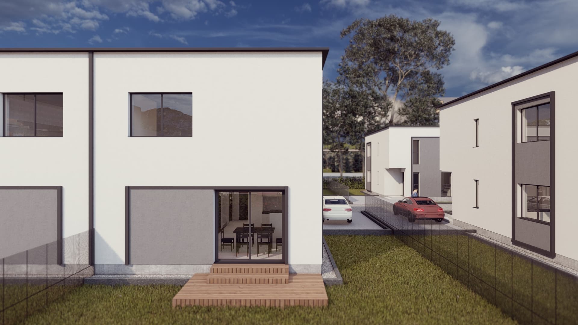 Widok boczny — bryła budynku