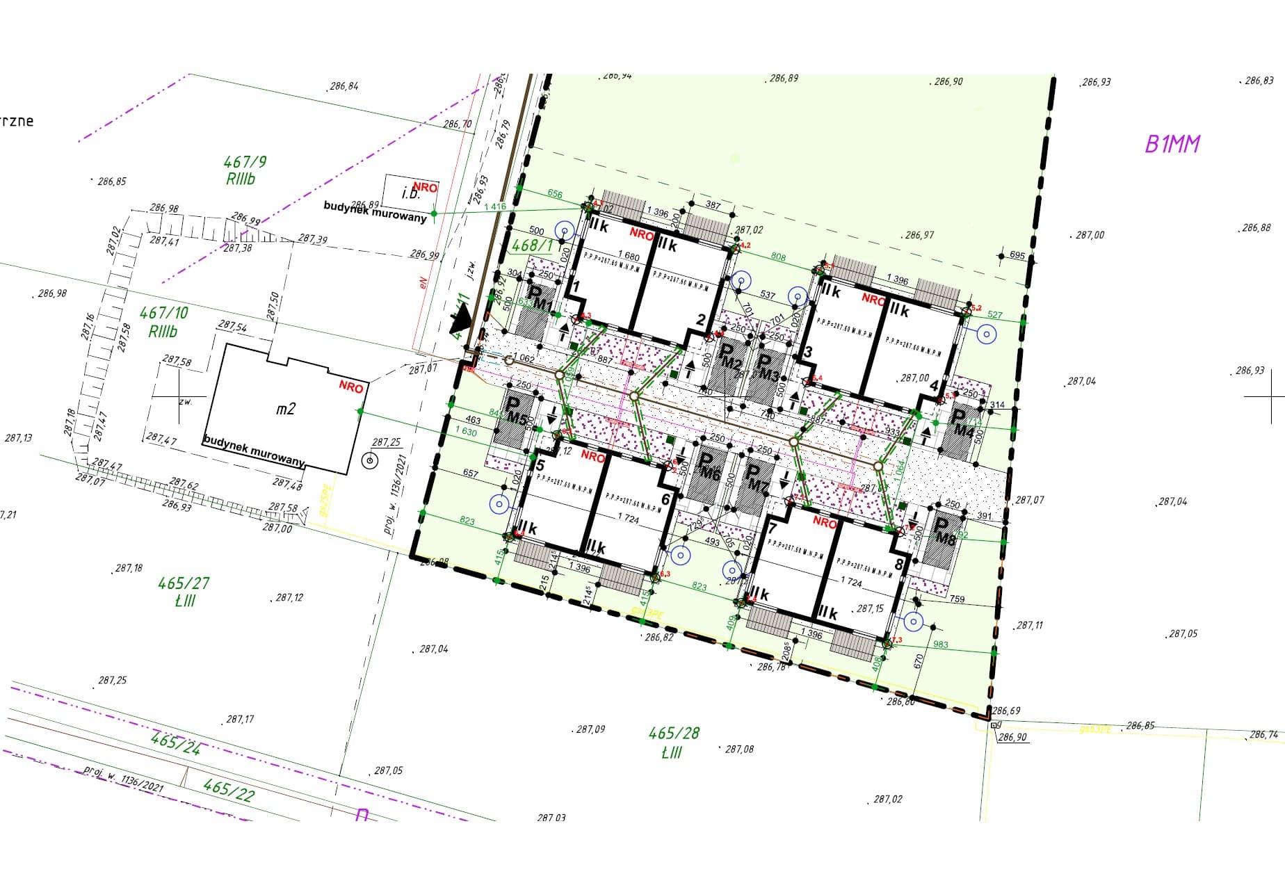 Plan zagospodarowania terenu inwestycji Łączna 27 w Chełmcu